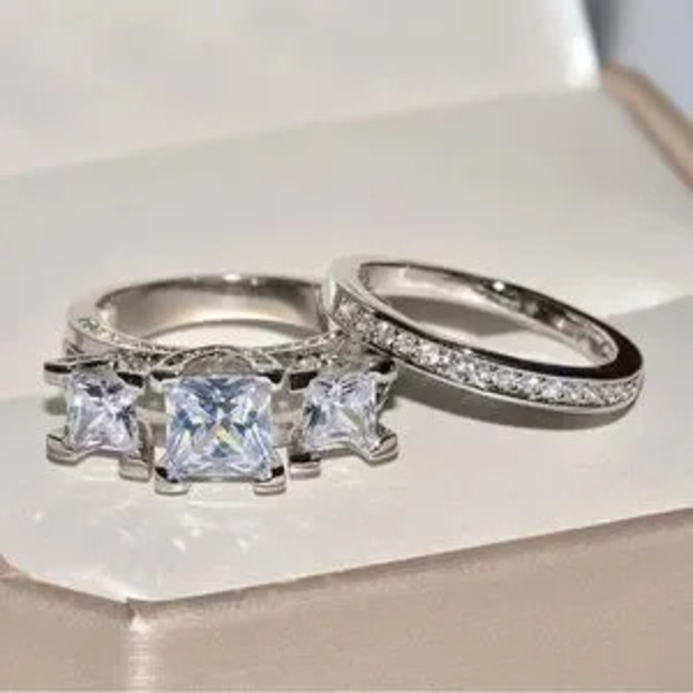 Engagement Ring New Big Zircon Stone?Wedding Engagement Ring set size 6, 7,8